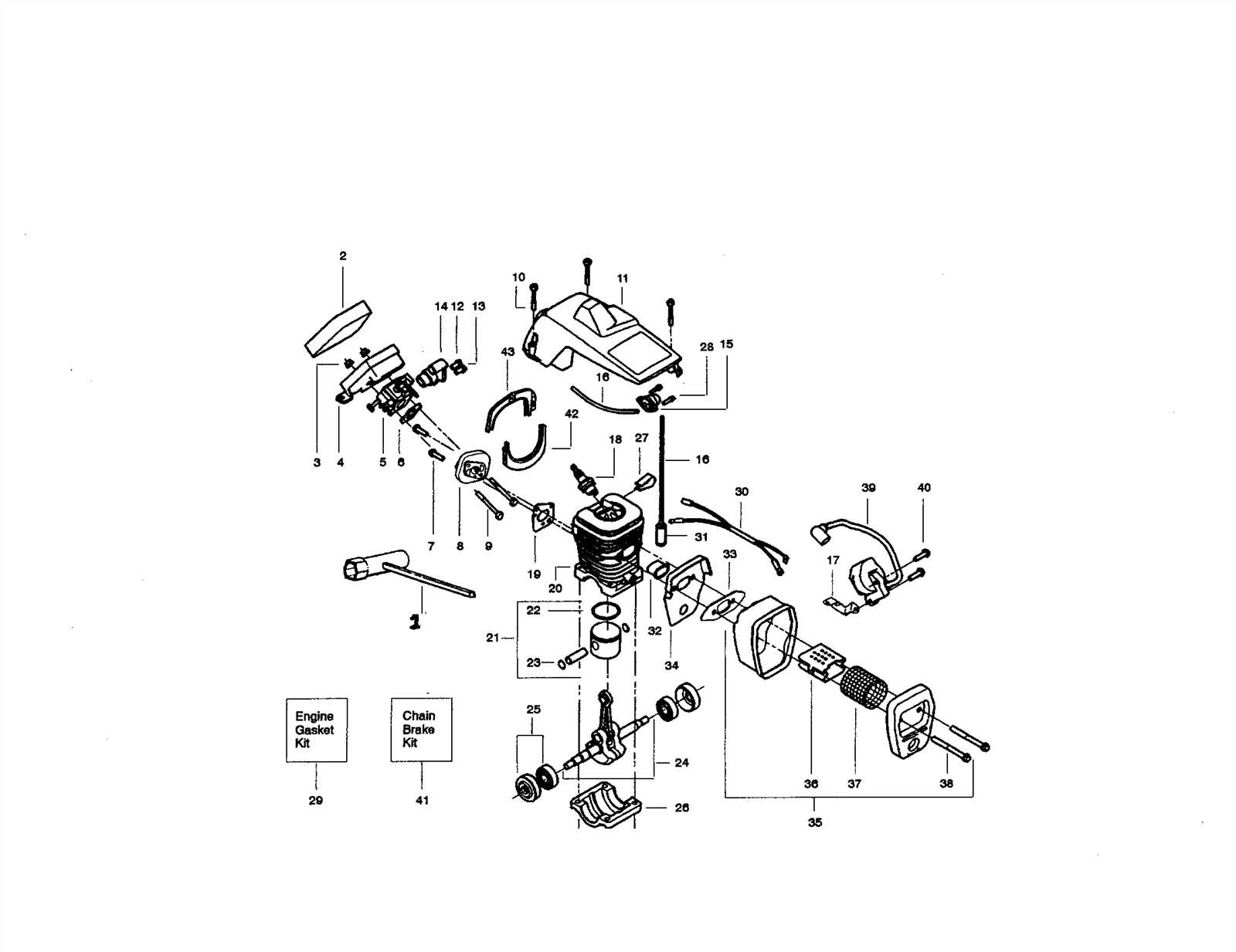 craftsman 18 inch chainsaw parts diagram