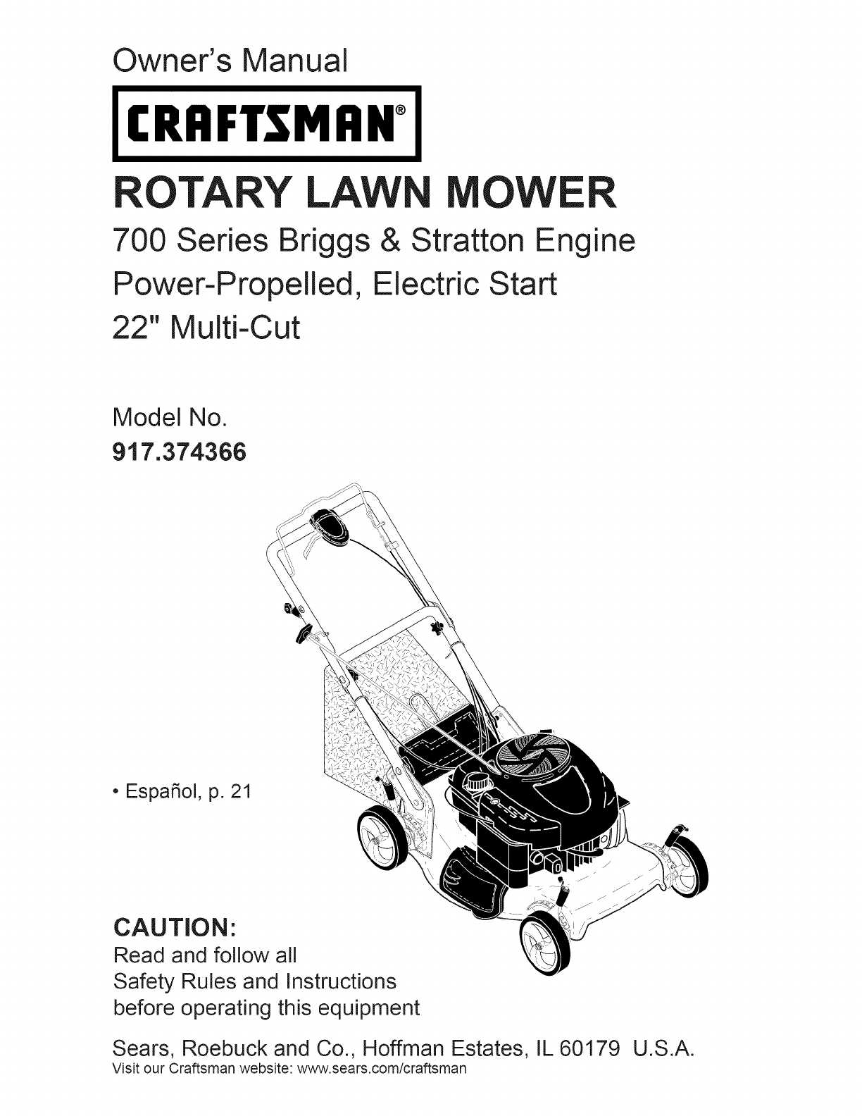 craftsman 7.25 platinum lawn mower parts diagram