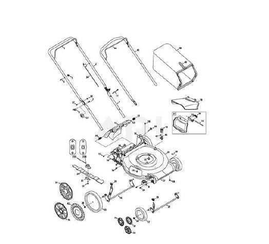 craftsman self propelled lawn mower parts diagram