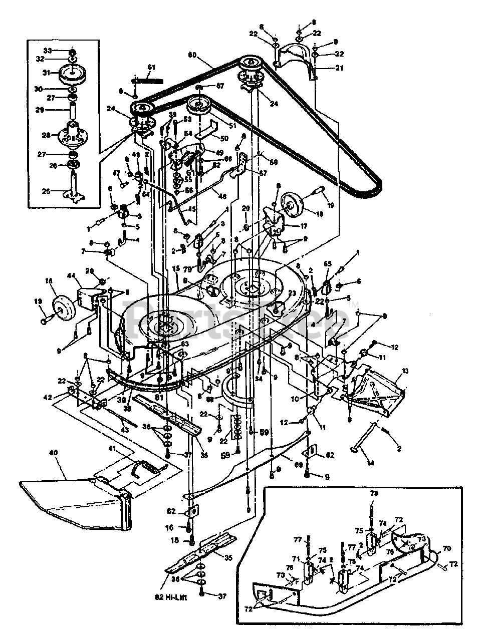 craftsman t2500 parts diagram