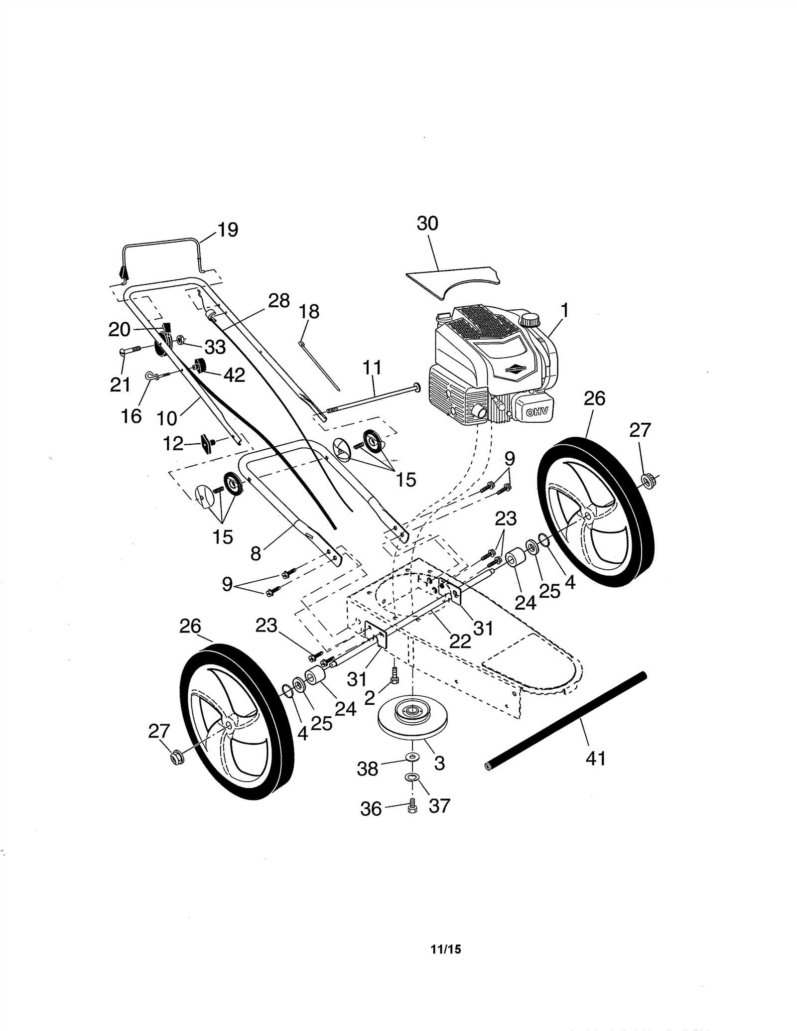 craftsman walk behind trimmer parts diagram