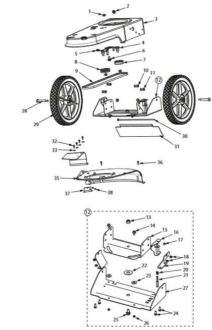 craftsman walk behind trimmer parts diagram