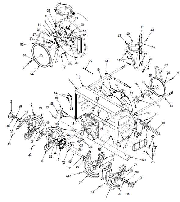 cub cadet 2x snow blower parts diagram