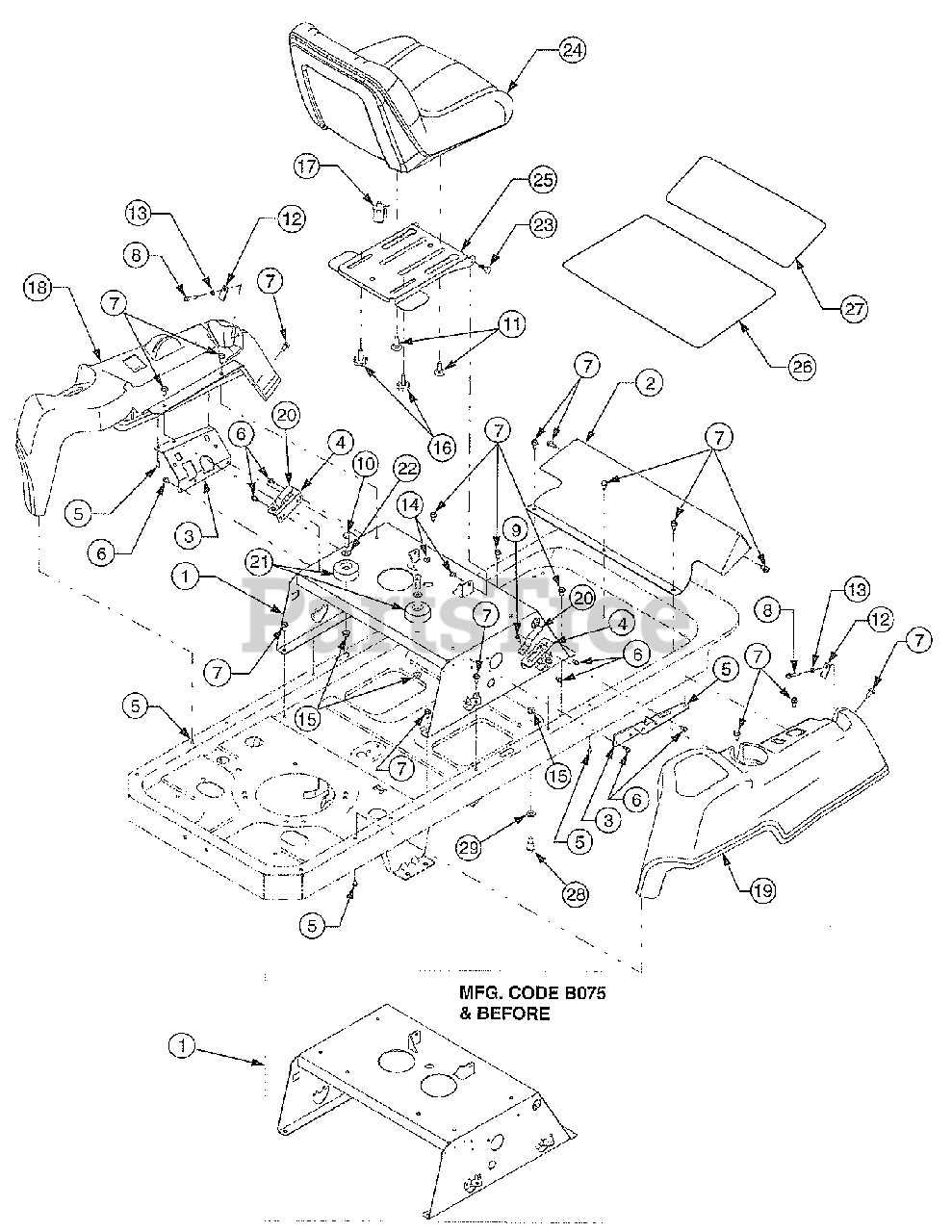 cub cadet 50 inch mower deck parts diagram