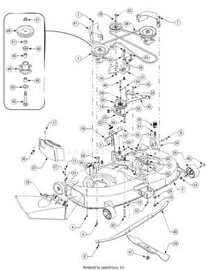 cub cadet lt1042 deck parts diagram