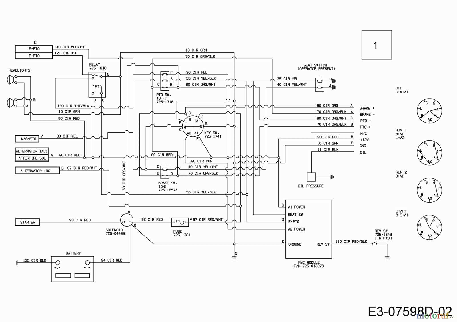 cub cadet lt1050 parts diagram