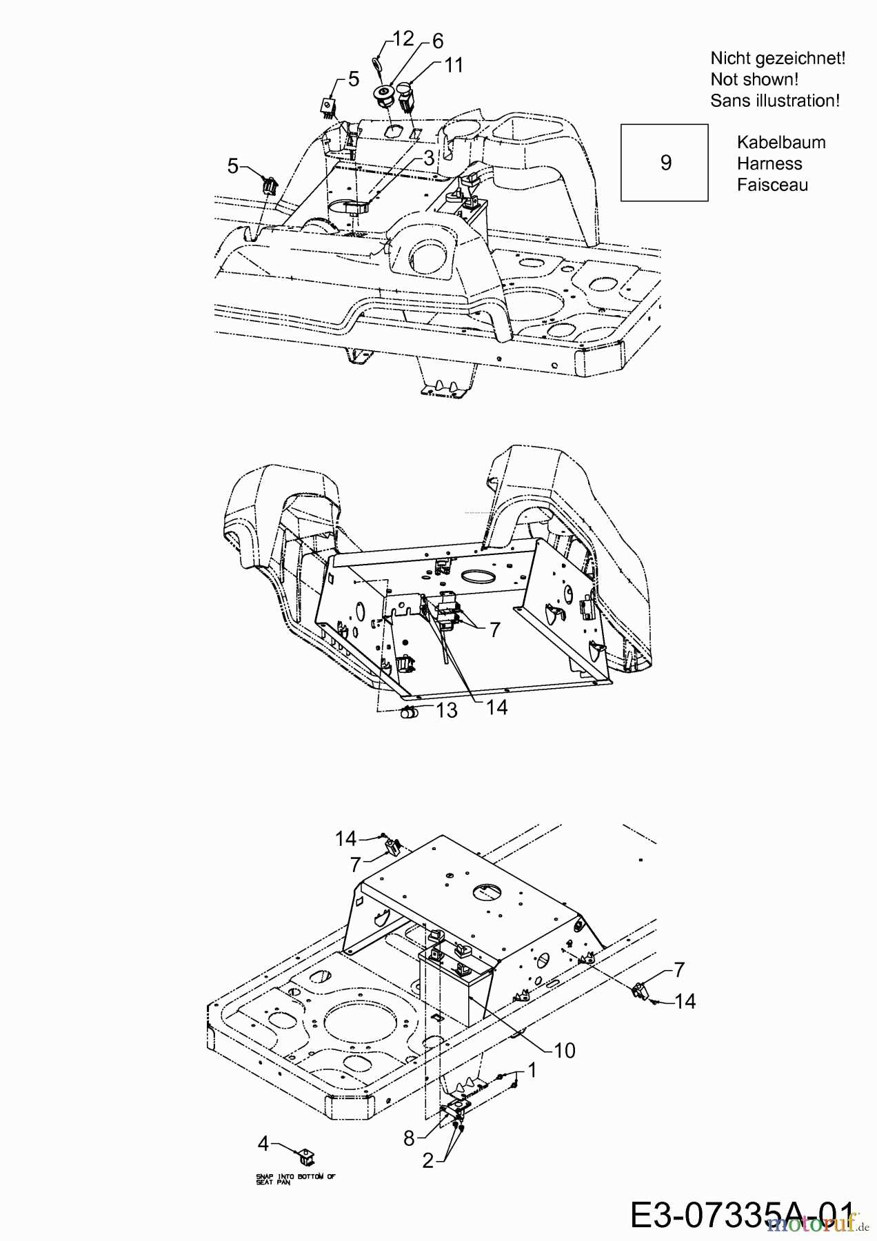 cub cadet rzt 50 parts diagram