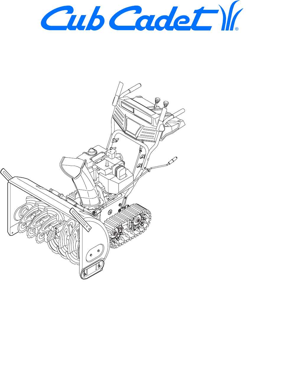 cub cadet snow blower parts diagram