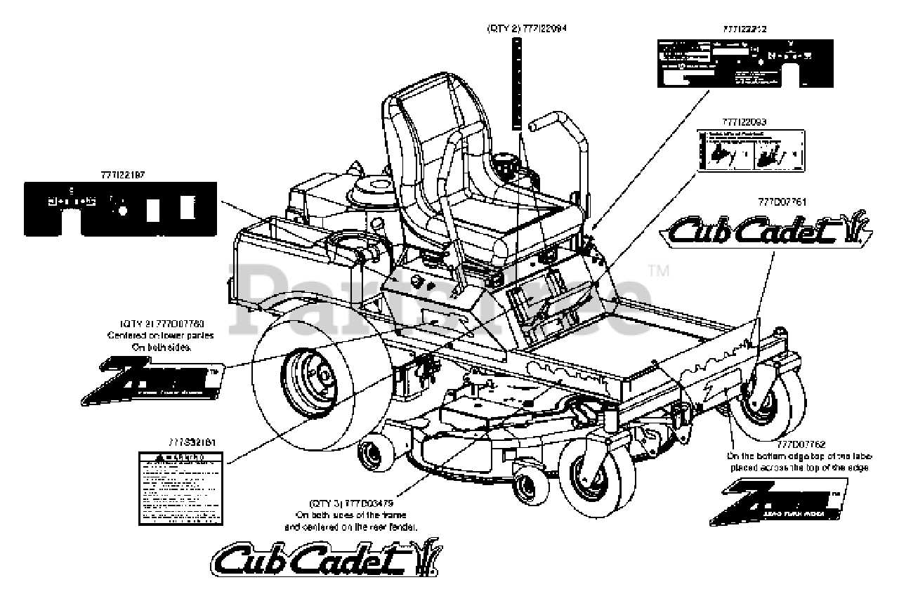 cub cadet z force 44 parts diagram