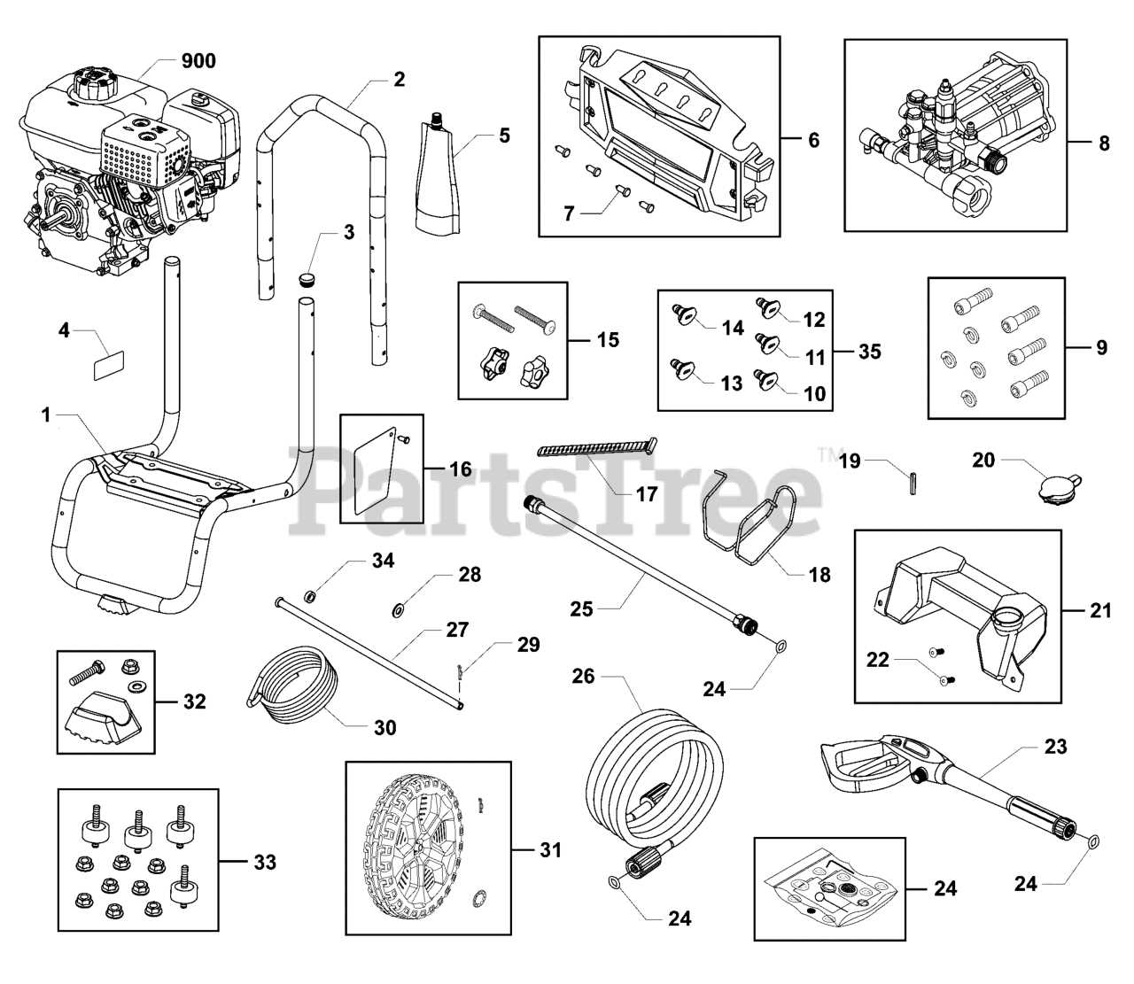 pressure washer parts diagram