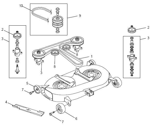 john deere 42 mower deck parts diagram