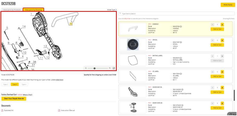 dcst922 parts diagram