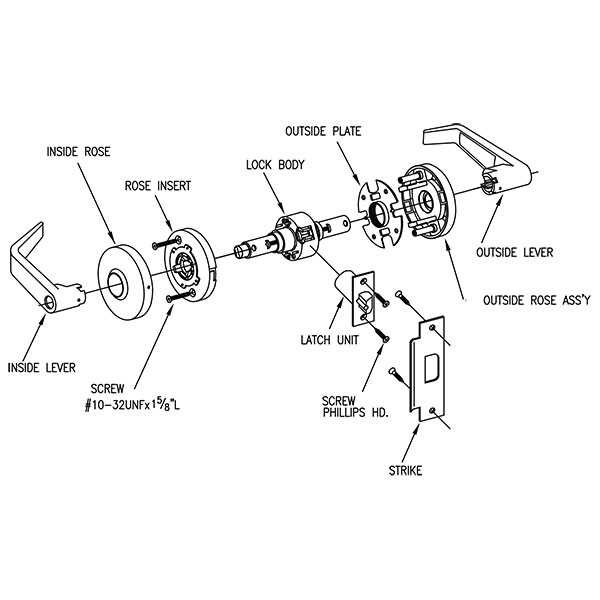 deadbolt parts diagram