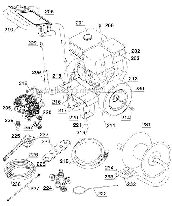 dewalt 3300 psi pressure washer parts diagram