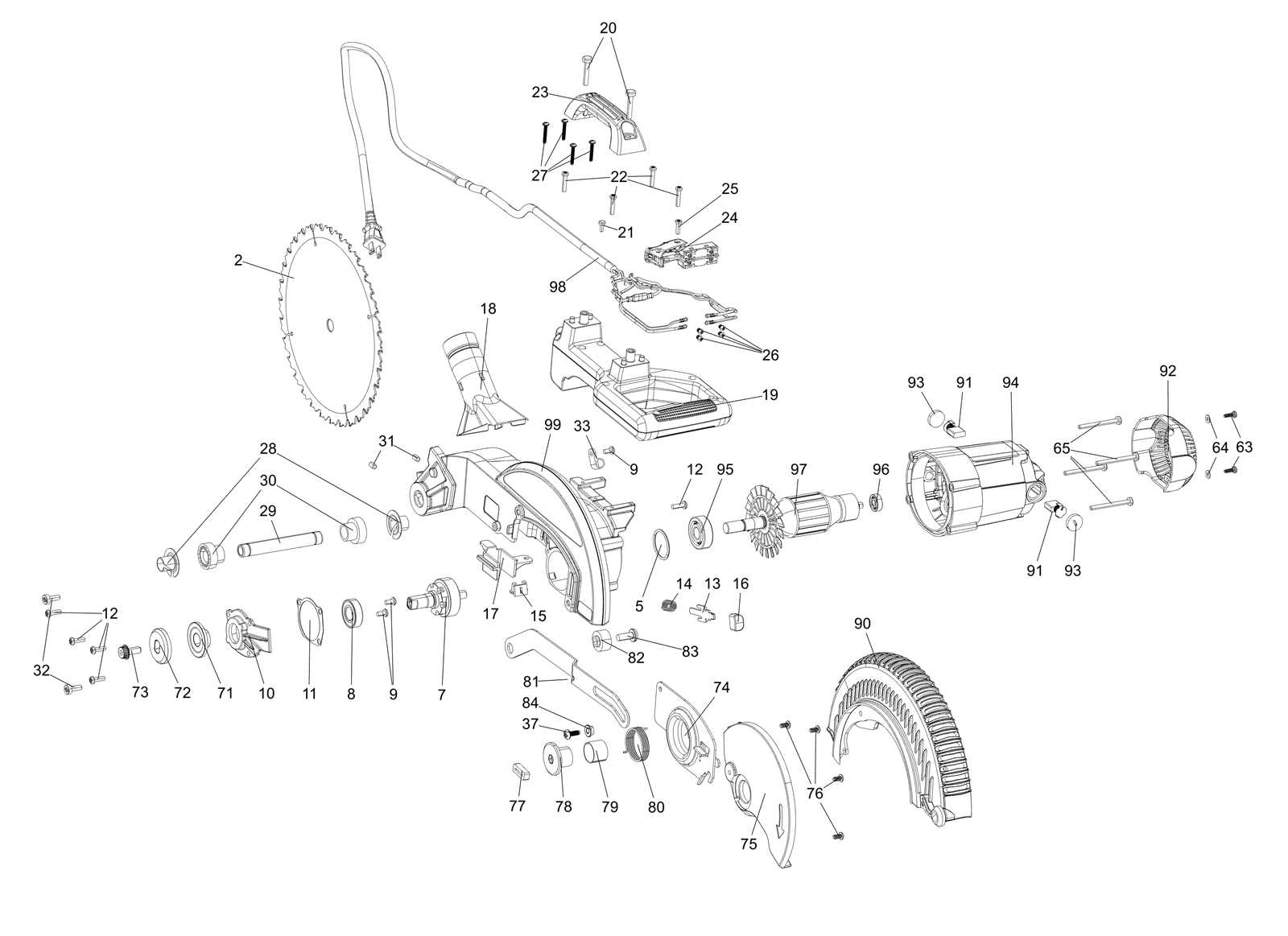 dewalt dw718 parts diagram