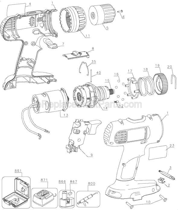 dewalt impact driver parts diagram