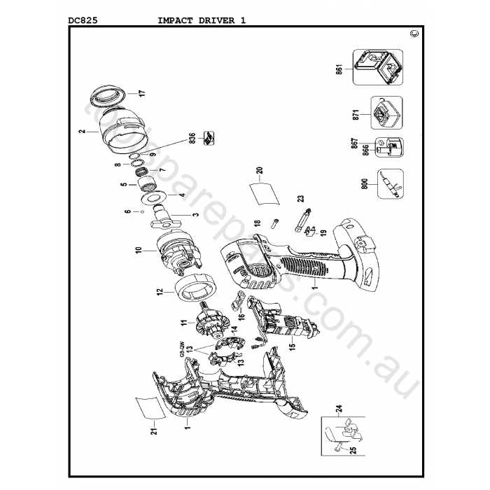 dewalt impact driver parts diagram