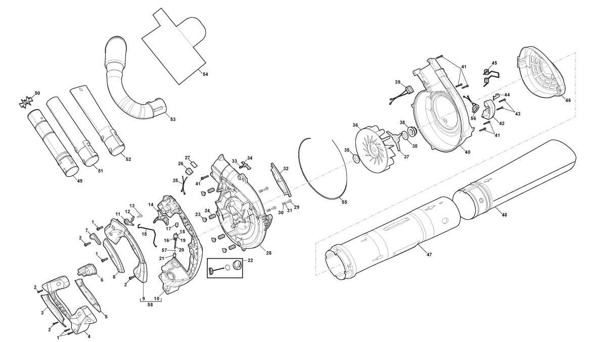 leaf blower parts diagram