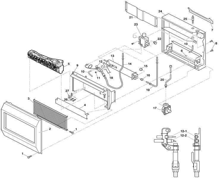 gas fireplace parts diagram