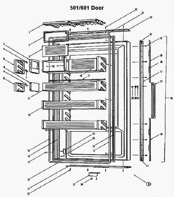 sub zero 695 parts diagram