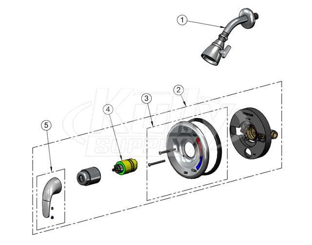 diagram of shower faucet parts