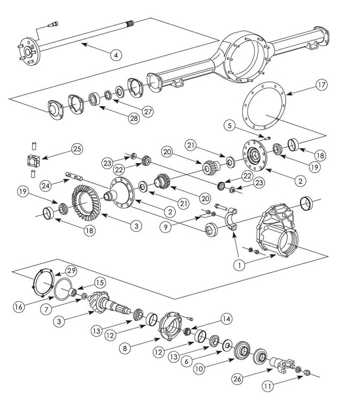 differential assembly differential parts diagram