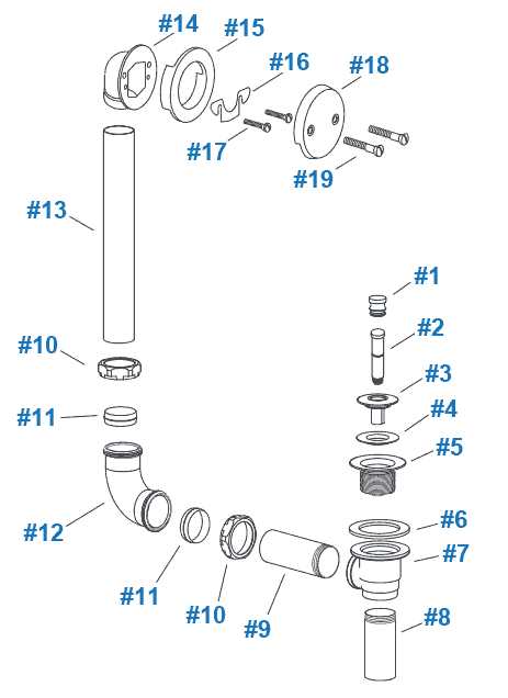 shower drain parts diagram