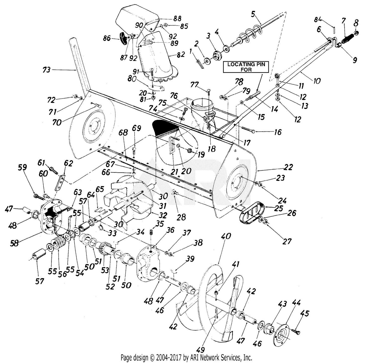 yardman snowblower parts diagram