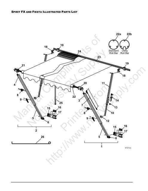 camper awning parts diagram