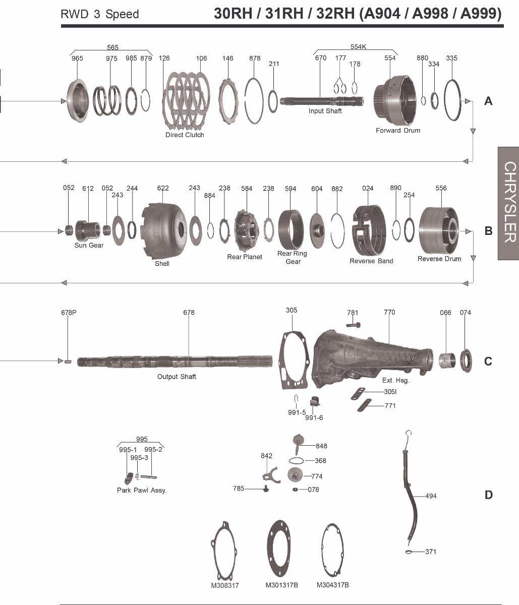 dodge 46re transmission parts diagram