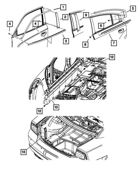 dodge charger body parts diagram