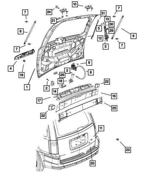 dodge grand caravan body parts diagram