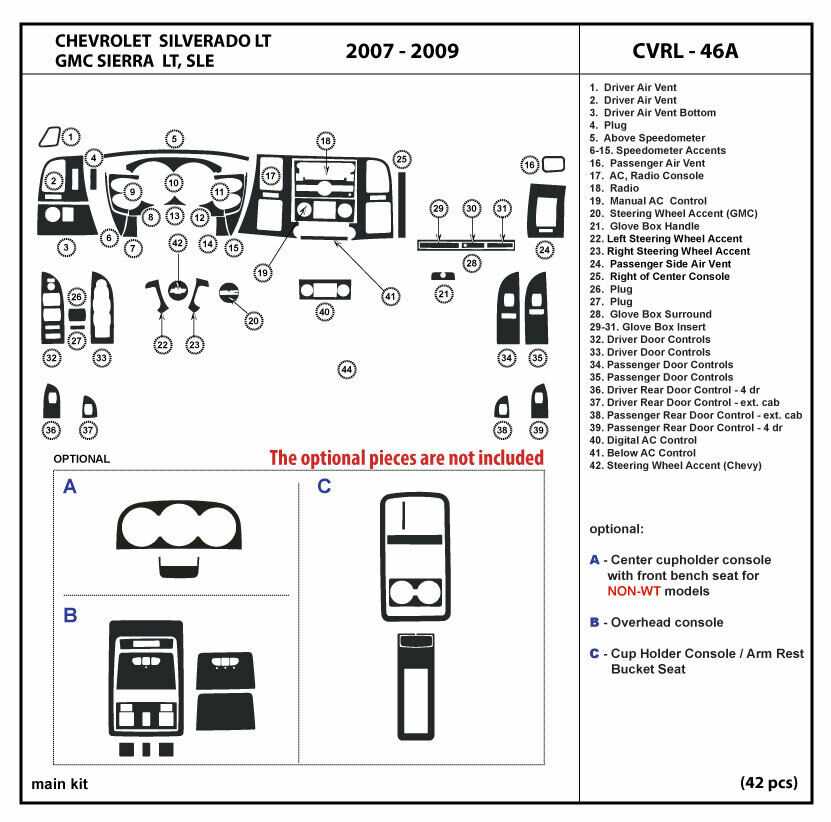 door silverado chevy silverado interior parts diagram