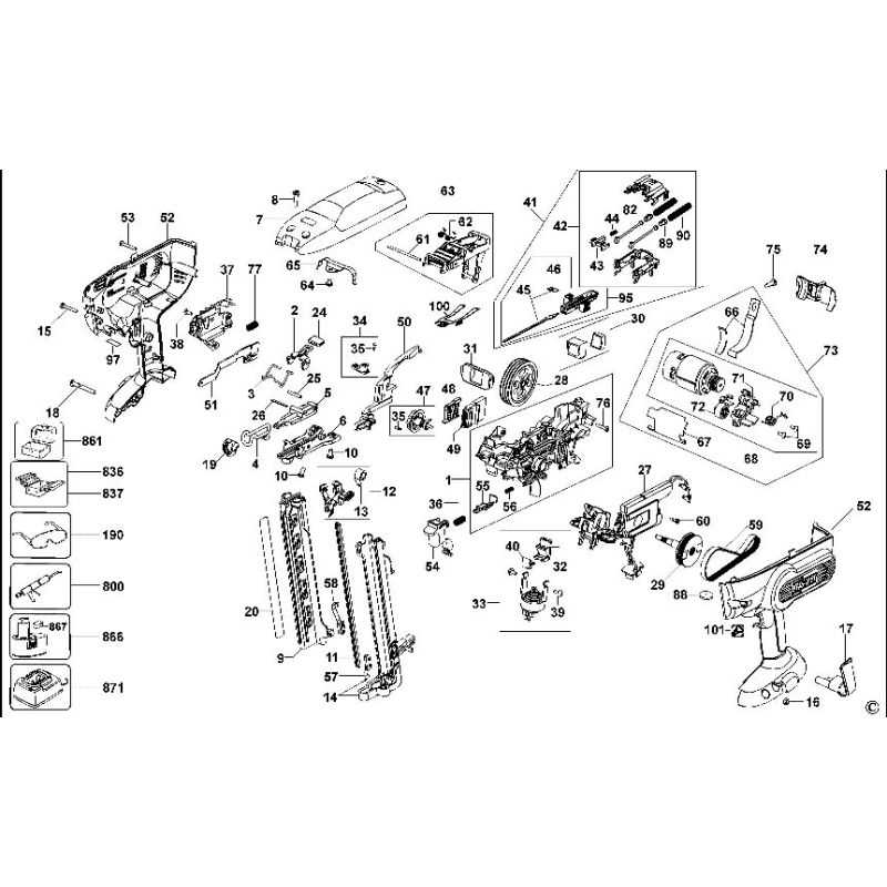 nail gun parts diagram