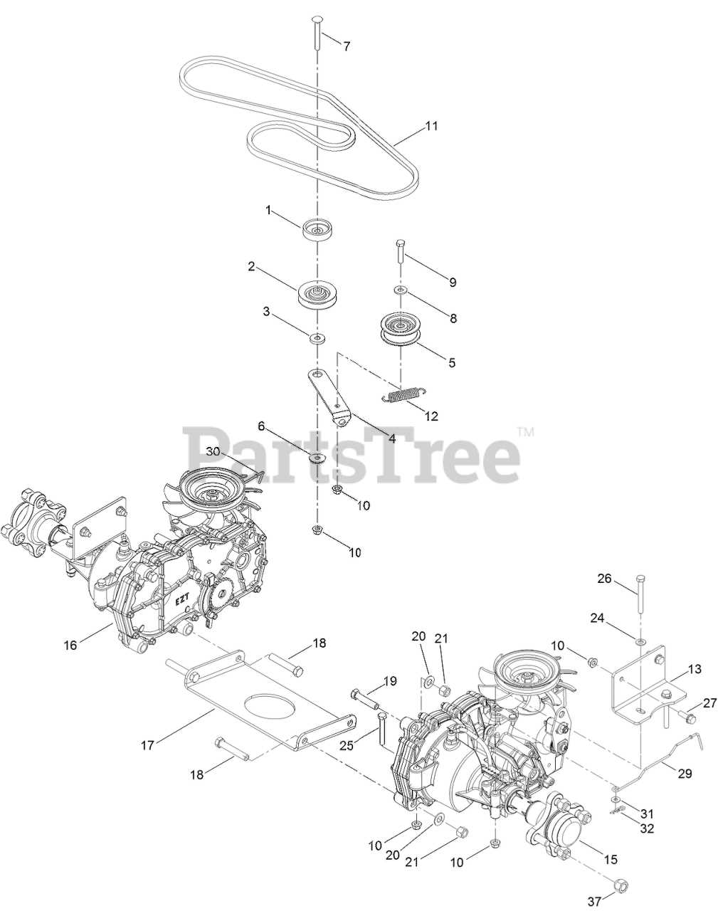 toro zero turn parts diagram