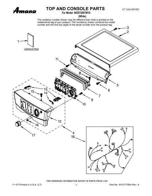 whirlpool cabrio washer parts diagram