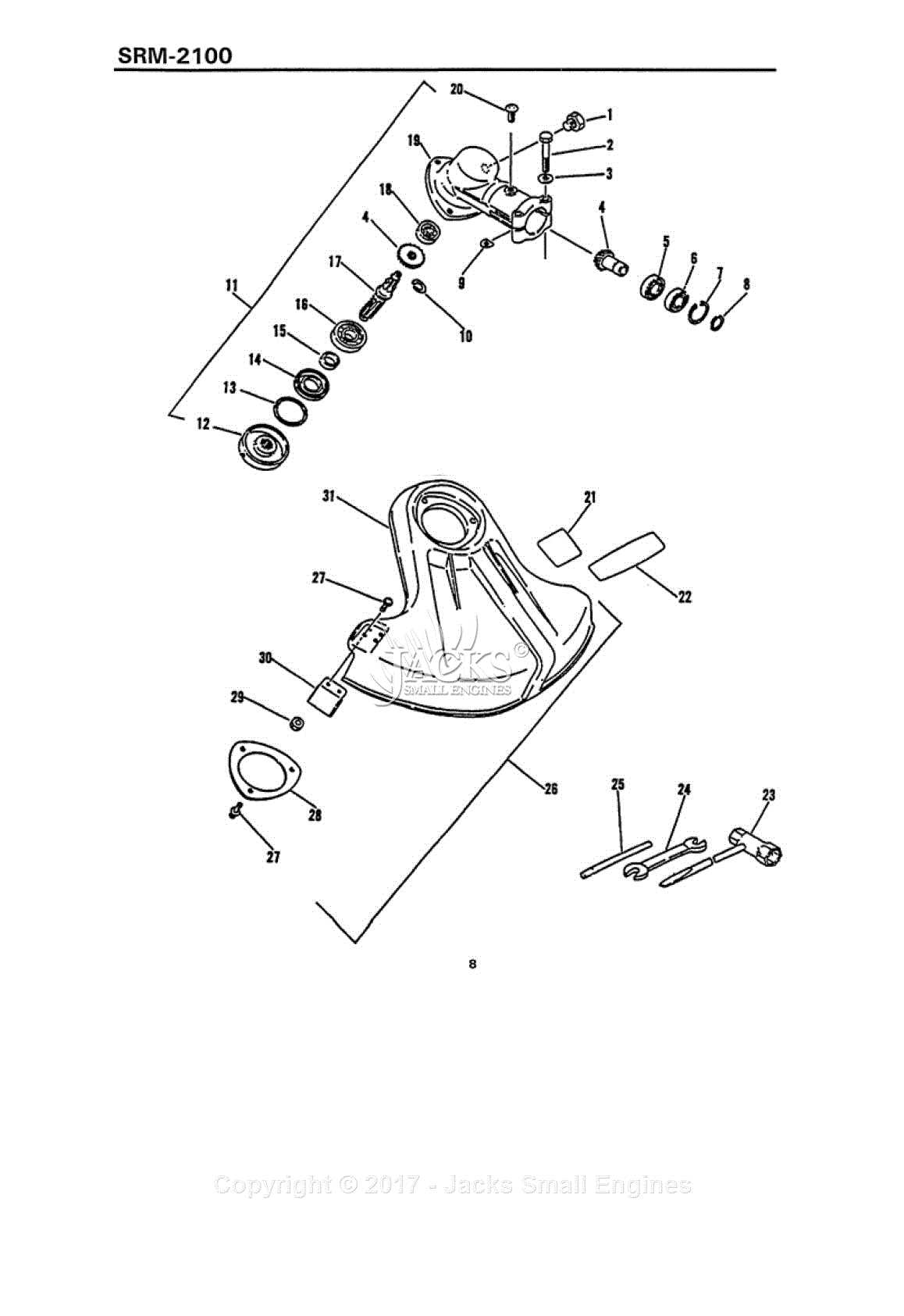 echo srm 210 parts diagram