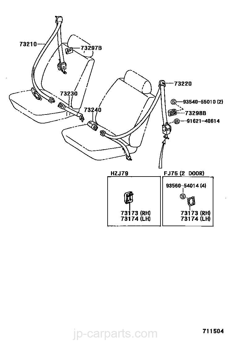 seat belt parts diagram