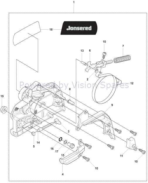 jonsered chainsaw parts diagram