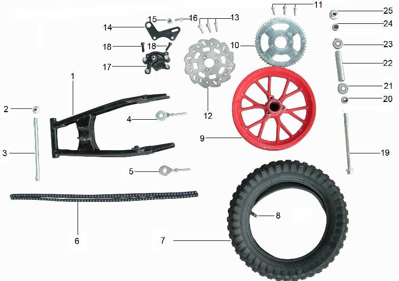 diagram dirt bike parts