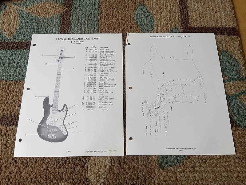 electric bass parts diagram