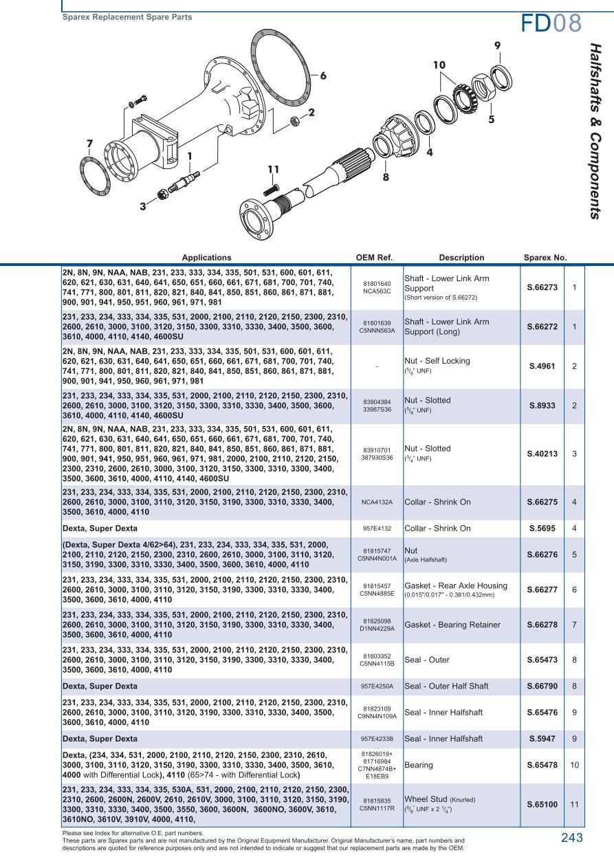 ford 2600 tractor parts diagram