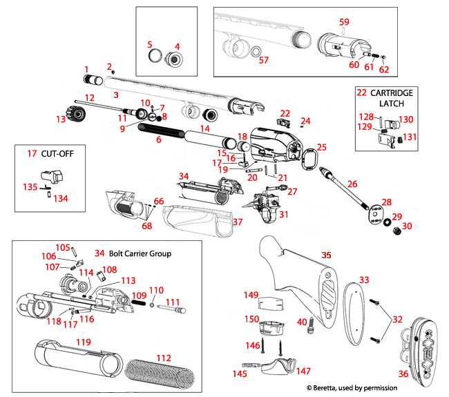 beretta a400 parts diagram