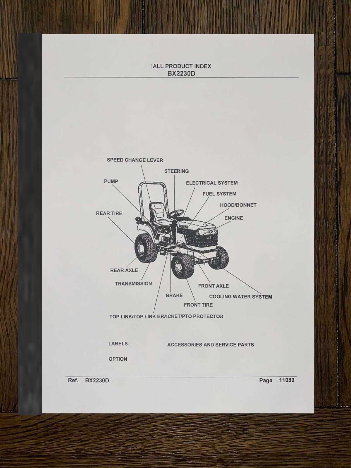 kubota bx2380 parts diagram