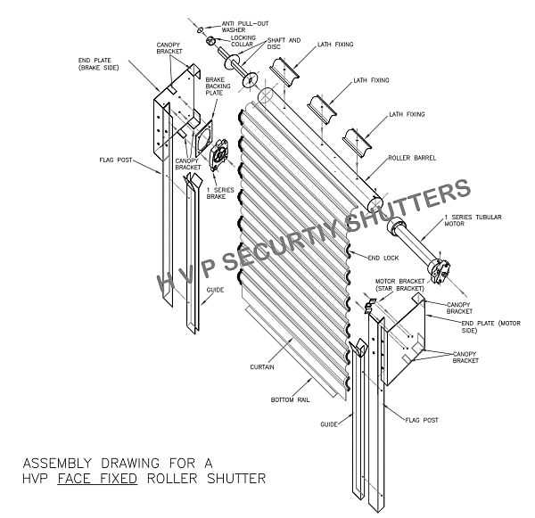 roll up door parts diagram