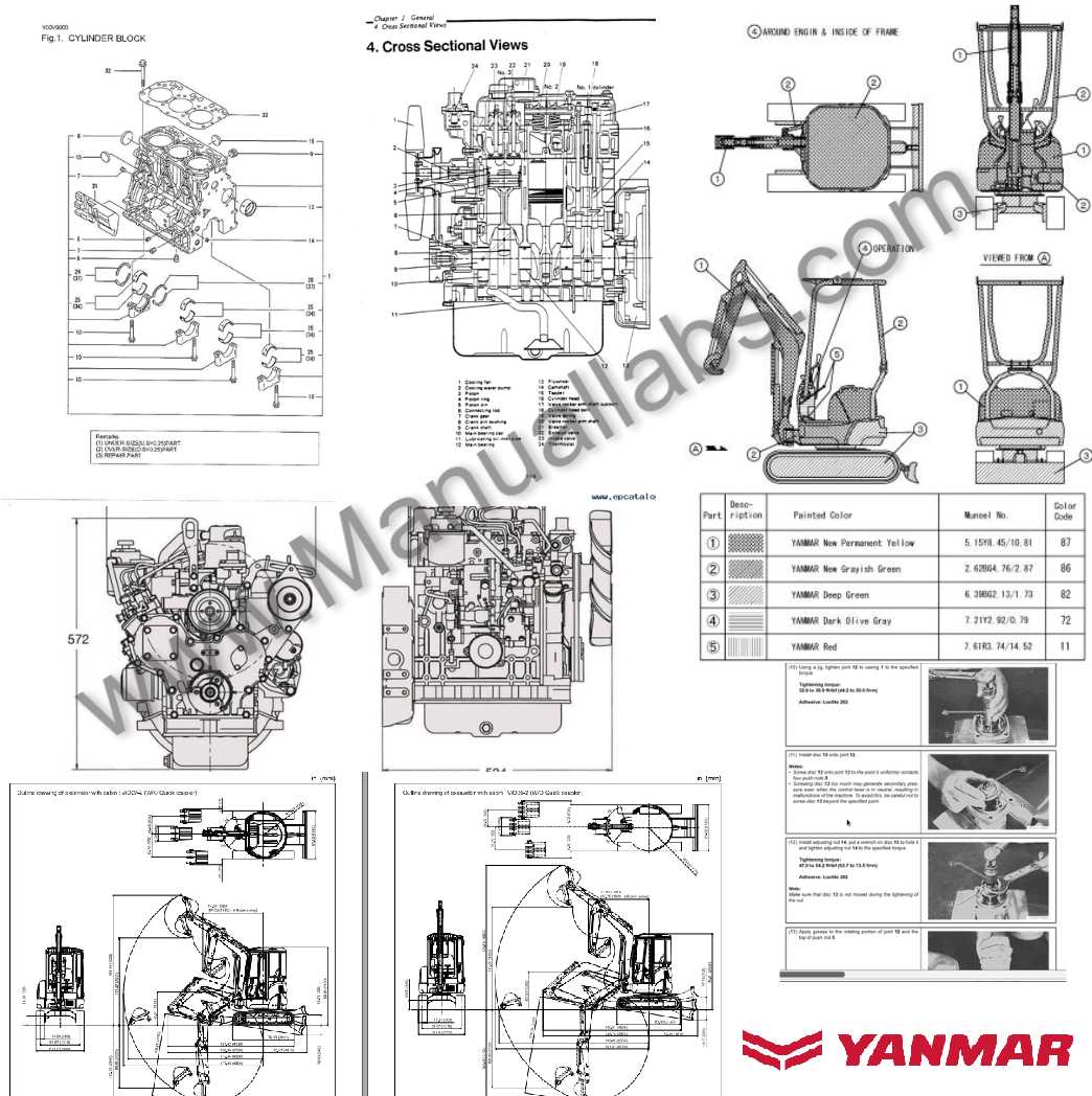 excavator parts diagram pdf