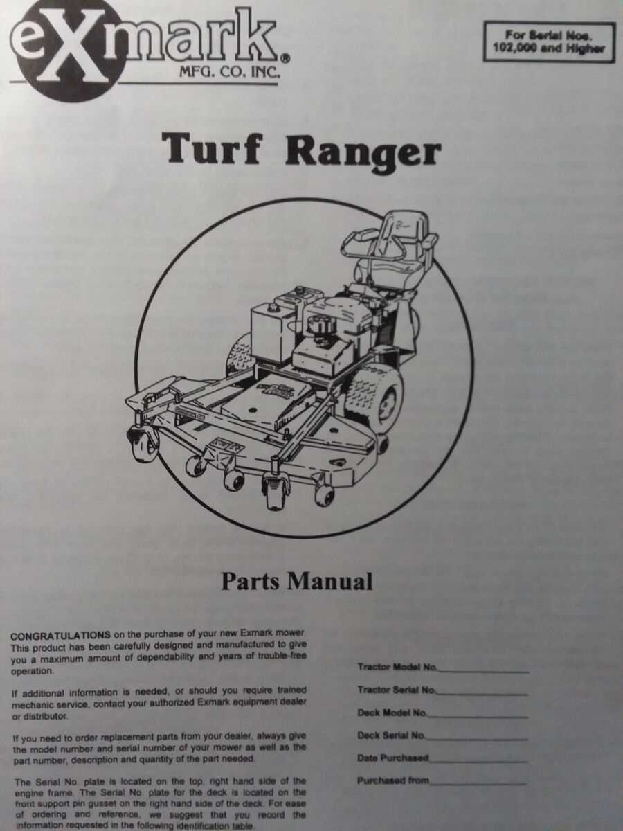 exmark mower parts diagram