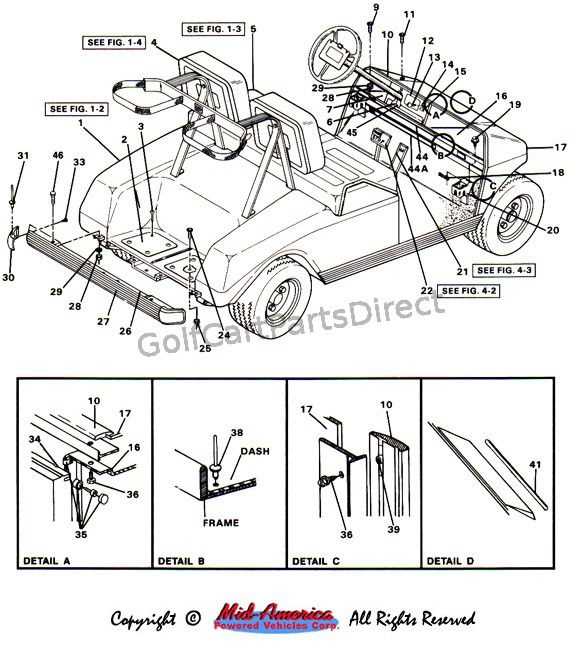 ezgo golf cart parts diagram