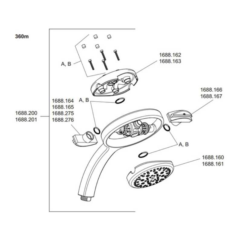 shower head parts diagram