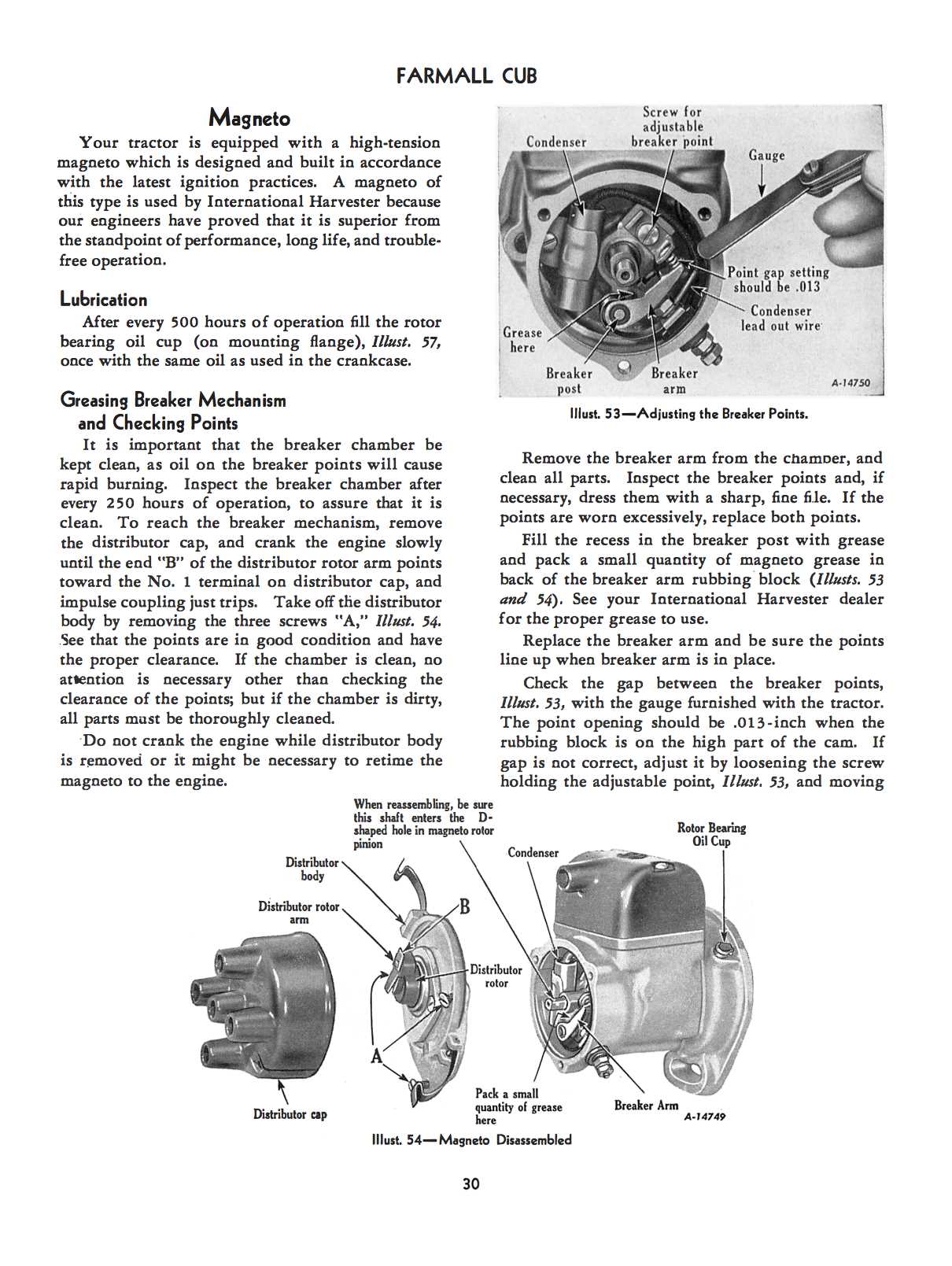 farmall cub parts diagram